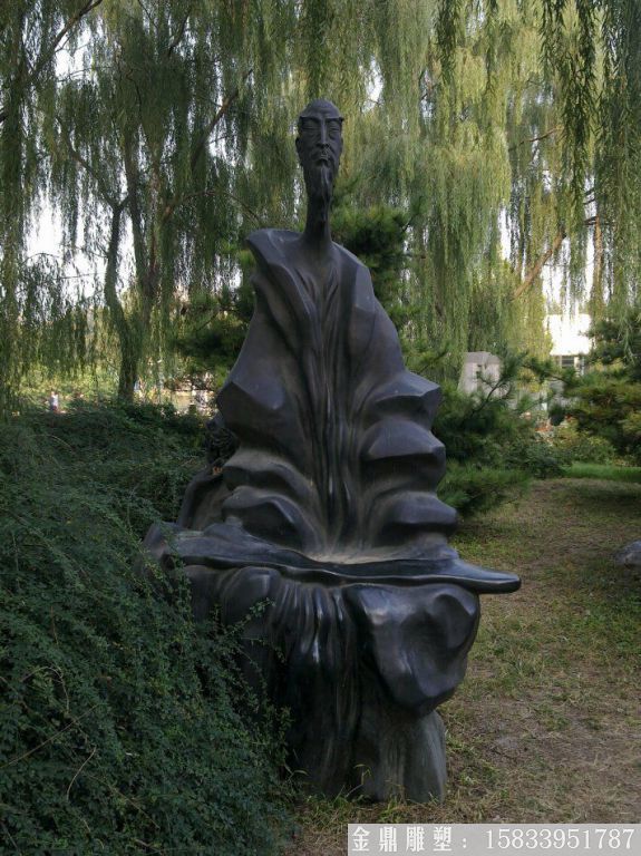 公园人物抽象铜雕